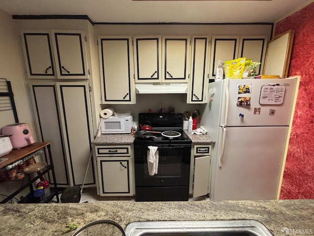 kitchen featuring white appliances