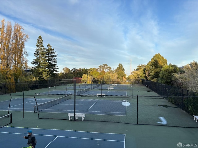 view of tennis court