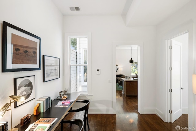 259 Sanchez St, San Francisco, CA 94114 - office featuring dark wood-style flooring, healthy amount of natural light, and baseboards