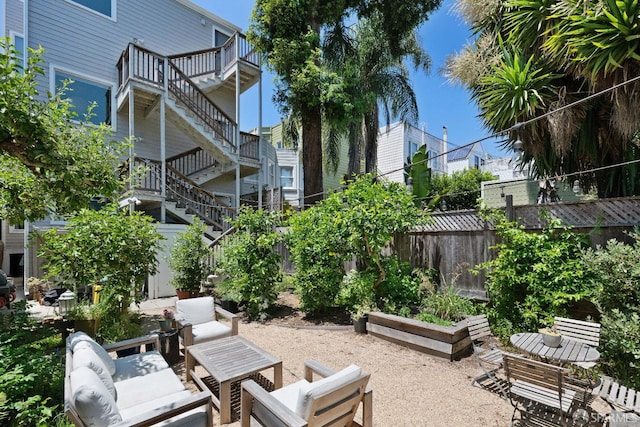 259 Sanchez St, San Francisco, CA 94114 - view of patio with stairs and a deck