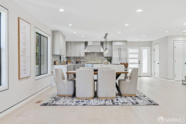 1098 Siler Pl, Berkeley, CA 94705 - dining room featuring light wood-style floors and recessed lighting
