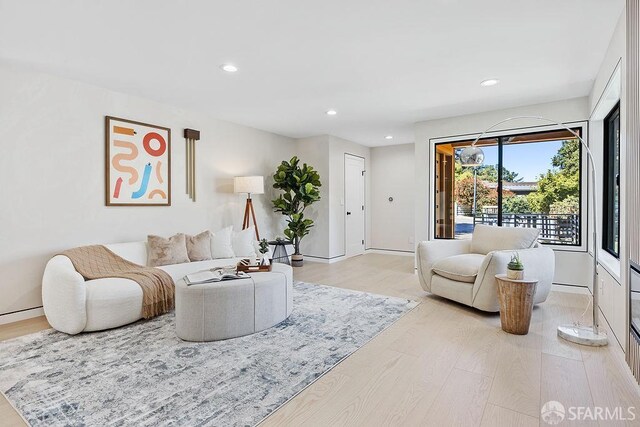 1098 Siler Pl, Berkeley, CA 94705 - living area with recessed lighting, light wood finished floors, and baseboards