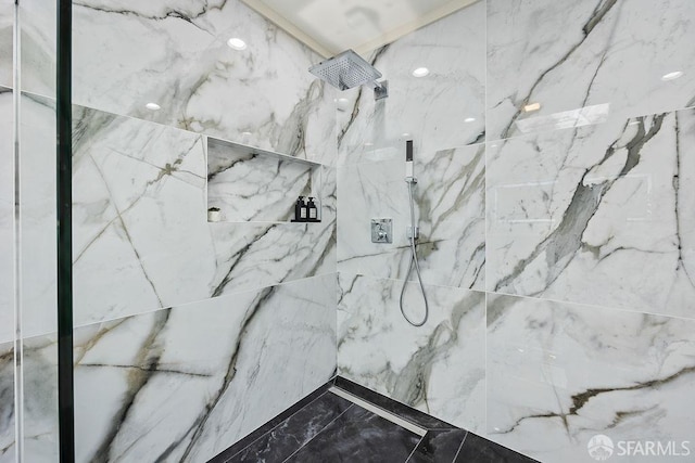 1098 Siler Pl, Berkeley, CA 94705 - detailed view of a marble finish shower