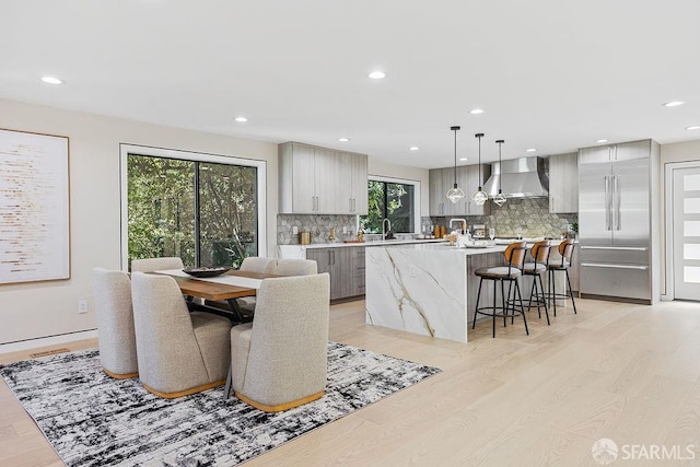1098 Siler Pl, Berkeley, CA 94705 - dining space with light wood-type flooring and recessed lighting