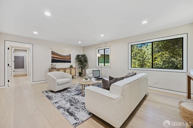1098 Siler Pl, Berkeley, CA 94705 - living area with light wood-style flooring and recessed lighting