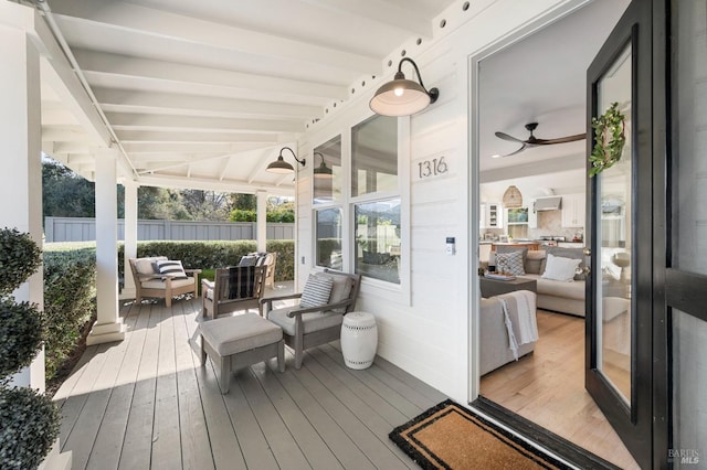 1316 Sulphur Springs Ave, Saint Helena, CA 94574 - wooden deck with outdoor lounge area and fence