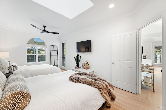 1316 Sulphur Springs Ave, Saint Helena, CA 94574 - bedroom featuring light wood-style flooring, multiple windows, and ornamental molding