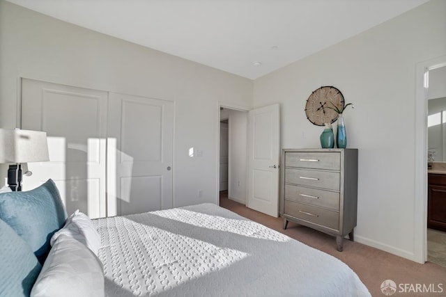 2702 Urbino Ct, San Jose, CA 95111 - bedroom with carpet floors, baseboards, a closet, and ensuite bath