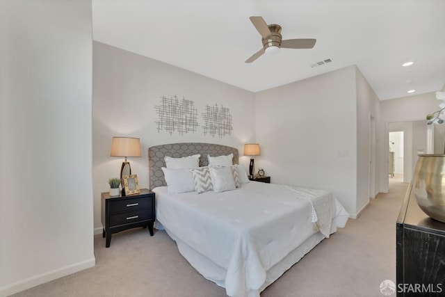 2702 Urbino Ct, San Jose, CA 95111 - bedroom with carpet, baseboards, a ceiling fan, and recessed lighting