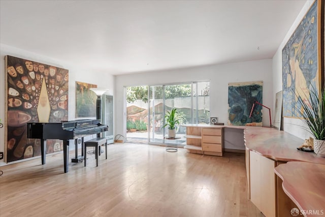 miscellaneous room featuring light wood-type flooring