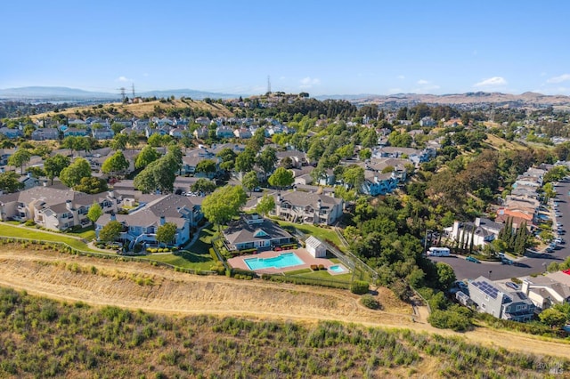 1201 Glen Cove Pkwy Unit 514, Vallejo, CA 94591 - aerial view of residential area featuring a pool area and a mountainous background