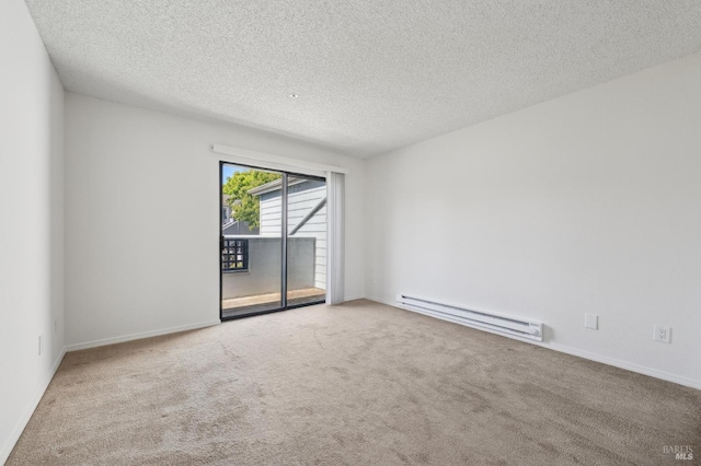 1201 Glen Cove Pkwy Unit 514, Vallejo, CA 94591 - spare room with a baseboard radiator, carpet floors, a textured ceiling, and baseboards