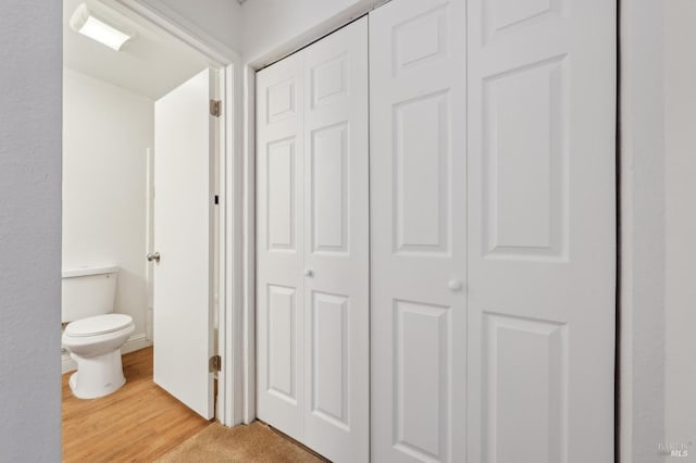 1201 Glen Cove Pkwy Unit 514, Vallejo, CA 94591 - bathroom with toilet, a closet, and wood finished floors