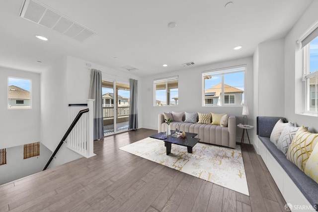 8534 Jetty Way, Newark, CA 94560 - living area with wood finished floors and recessed lighting