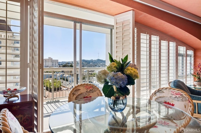 view of dining area