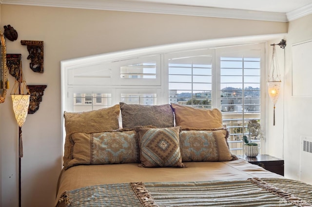 interior space with ornamental molding