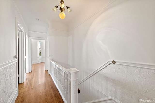 hallway featuring wood-type flooring