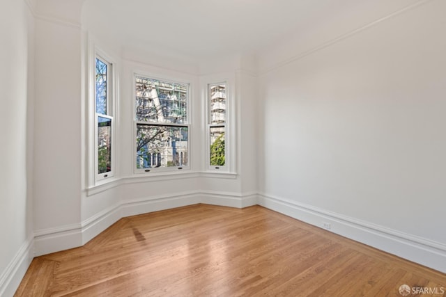 empty room featuring wood-type flooring