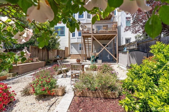 exterior space featuring a patio and a deck