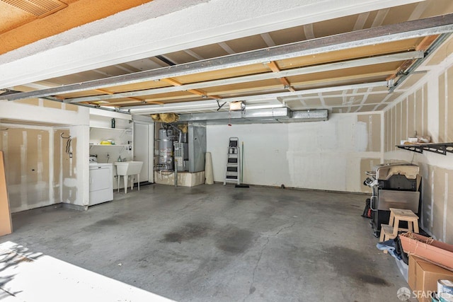 3587 Fitzsimmons Cmn, Fremont, CA 94538 - garage featuring washer / dryer and secured water heater