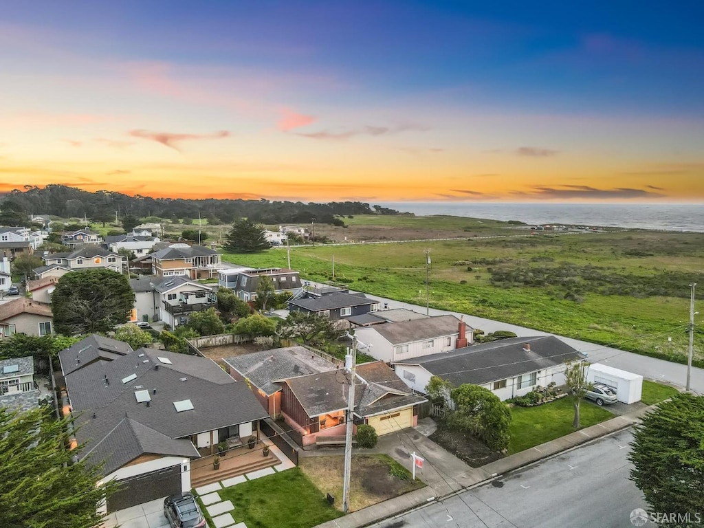 aerial view featuring a residential view