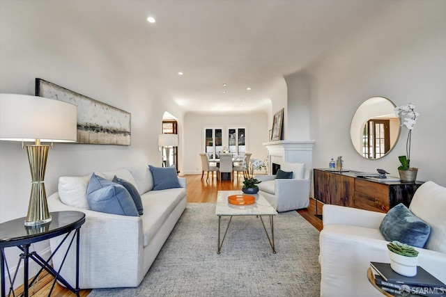 224 Twin Peaks Blvd, San Francisco, CA 94114 - living room featuring wood finished floors and recessed lighting