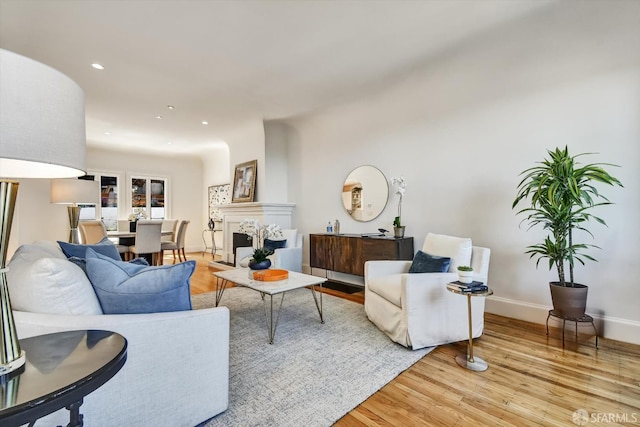 224 Twin Peaks Blvd, San Francisco, CA 94114 - living room featuring light wood-style floors and recessed lighting