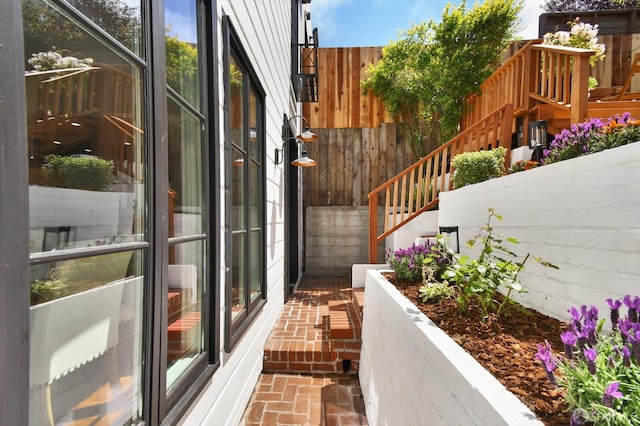 224 Twin Peaks Blvd, San Francisco, CA 94114 - view of patio featuring stairs