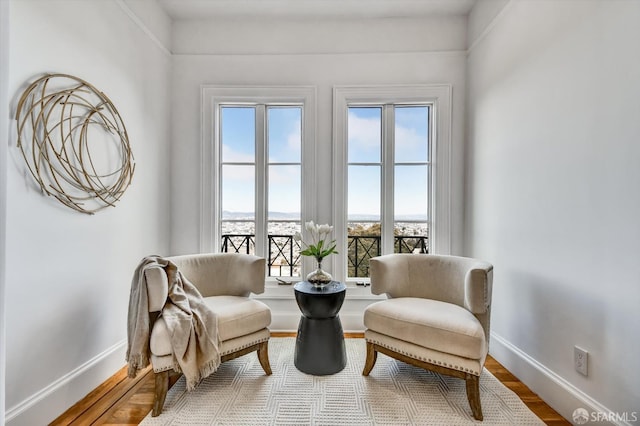 224 Twin Peaks Blvd, San Francisco, CA 94114 - living area featuring baseboards and wood finished floors