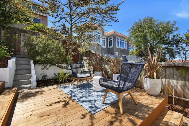 224 Twin Peaks Blvd, San Francisco, CA 94114 - wooden deck featuring a fenced backyard