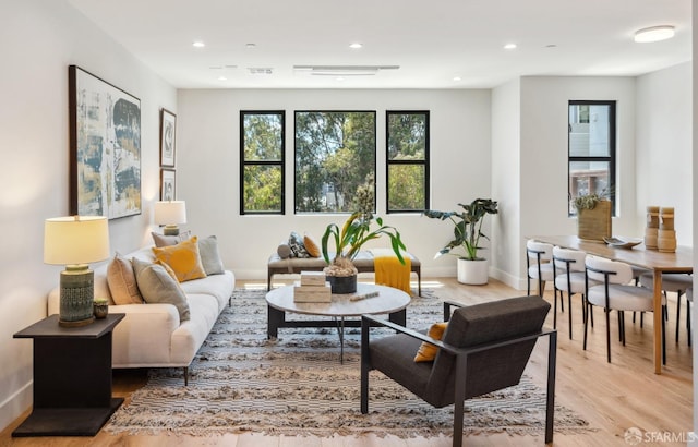 interior space featuring light wood-type flooring