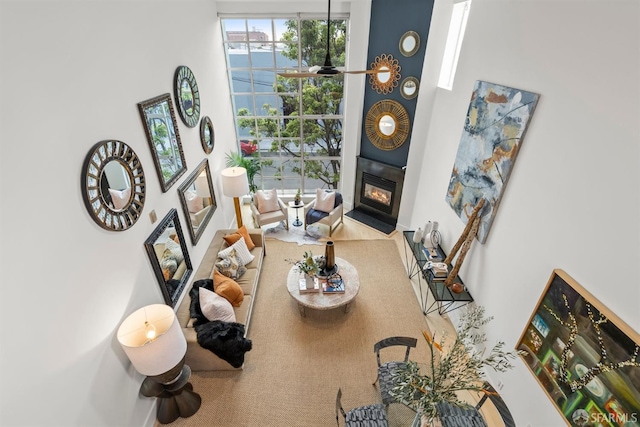 1207 Indiana St Unit 10, San Francisco, CA 94107 - interior space with a fireplace with flush hearth and a high ceiling