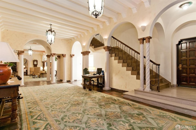 building lobby featuring stairway