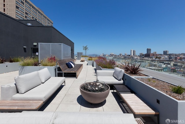 1545 Pine St Unit 1201, San Francisco, CA 94109 - view of patio featuring outdoor lounge area and a view of city