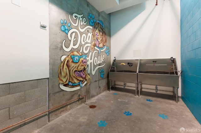 1545 Pine St Unit 1201, San Francisco, CA 94109 - detailed view of pet washing area and concrete flooring