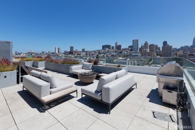 1545 Pine St Unit 1201, San Francisco, CA 94109 - view of patio featuring a skyline view and an outdoor hangout area