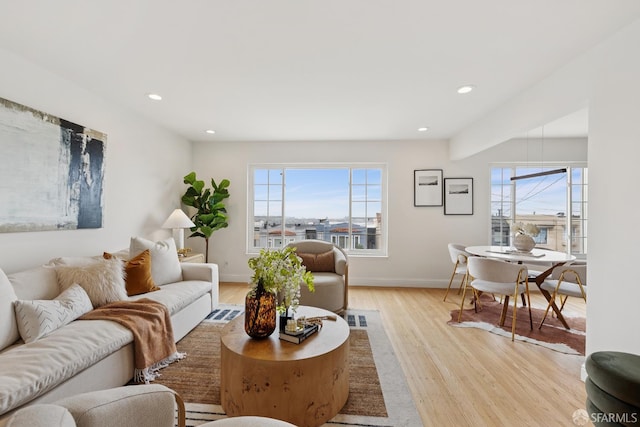 246 Ralston St, San Francisco, CA 94132 - living room featuring plenty of natural light, light wood-style flooring, and recessed lighting