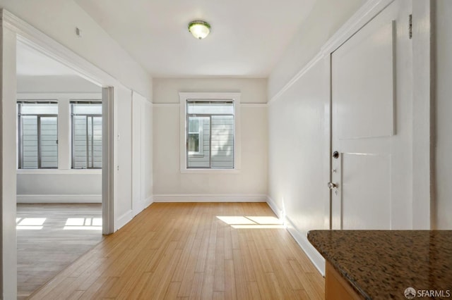 interior space with light wood-type flooring