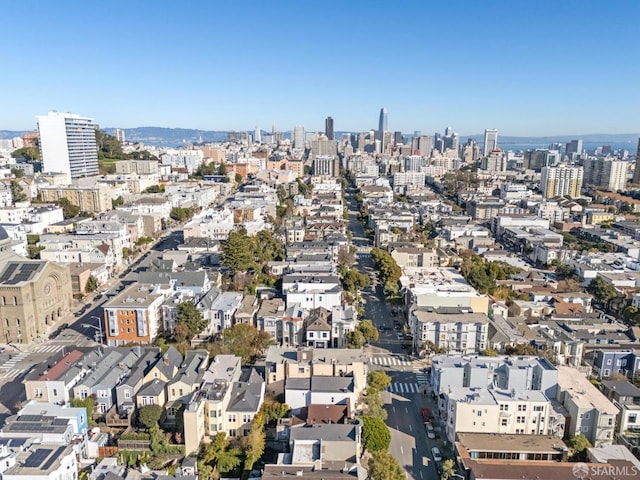 bird's eye view featuring a city view