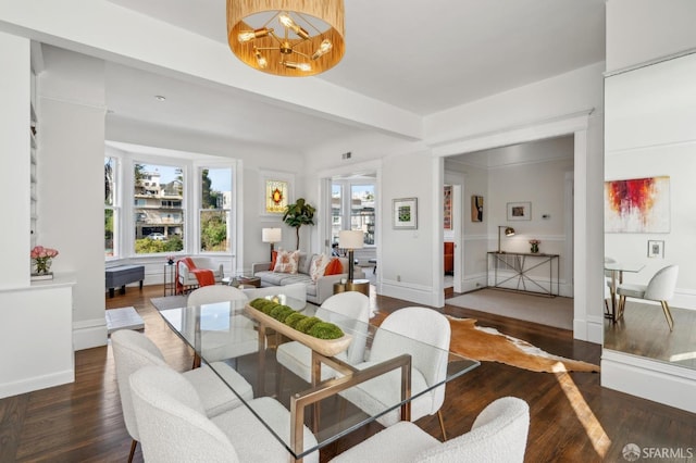 dining room featuring wood finished floors