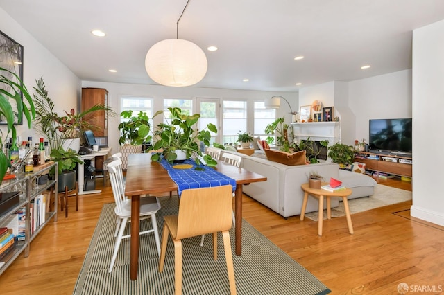 dining room featuring light hardwood / wood-style flooring