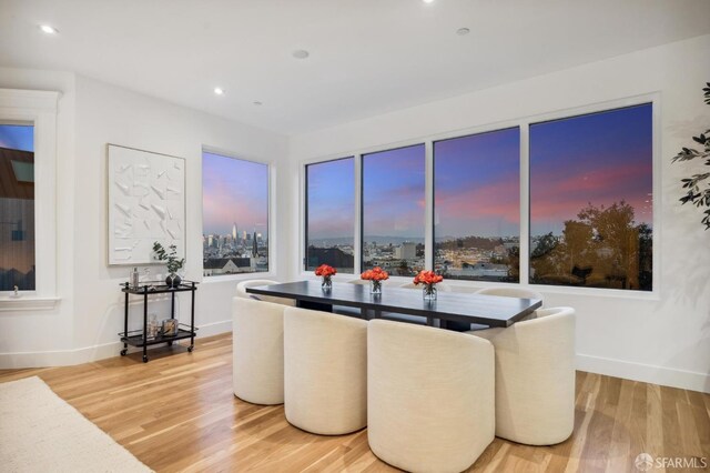 dining room featuring hardwood / wood-style floors