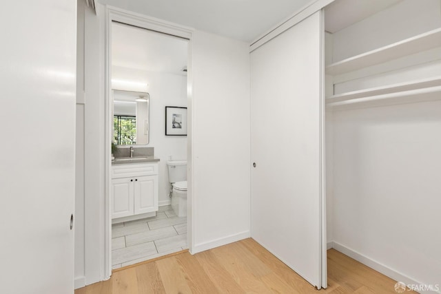 closet featuring a sink