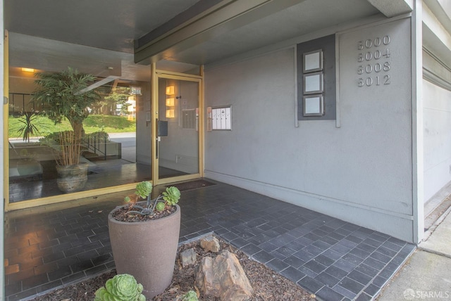 view of doorway to property
