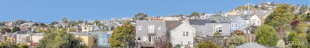 aerial view featuring a residential view