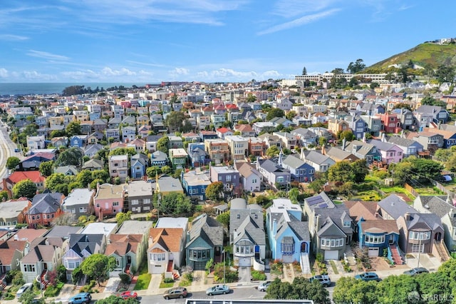 aerial view featuring a residential view