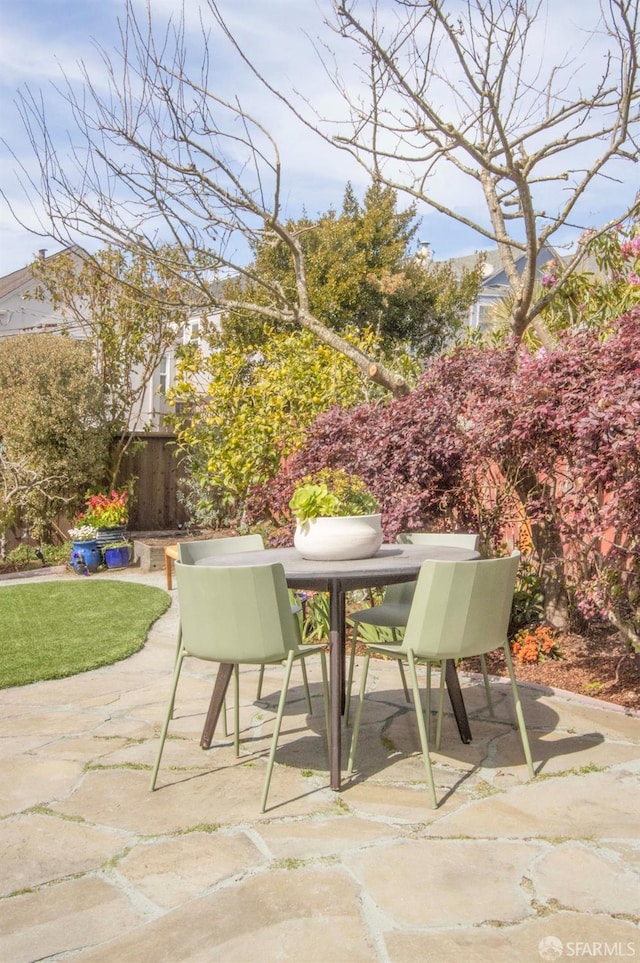 view of patio / terrace featuring outdoor dining space