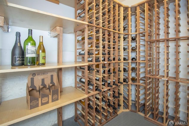 view of wine room