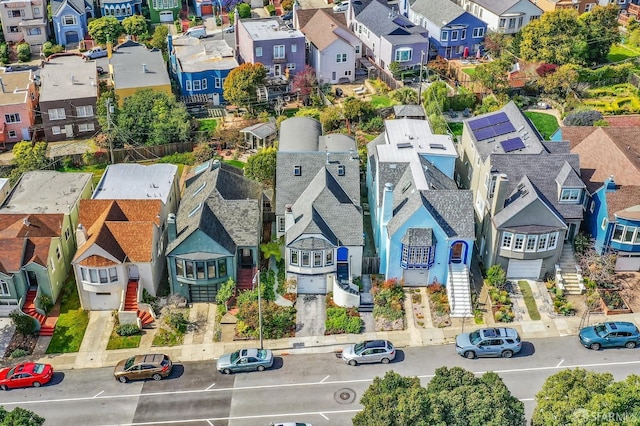 aerial view featuring a residential view