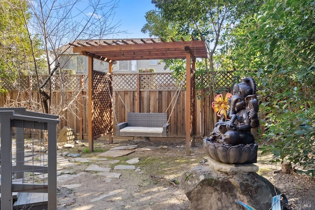 view of patio / terrace with a pergola